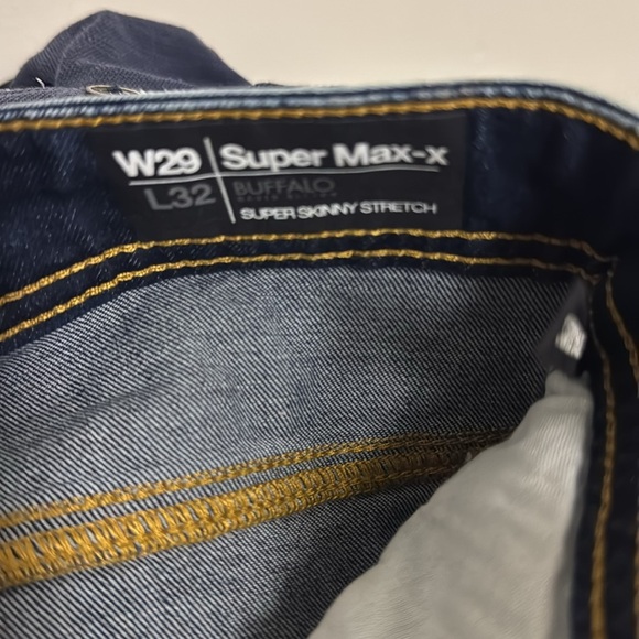 BUFALO JEANS SUPER MAX X CONTRASTED AND DARK DENIM SIZE 29/32 - Picture 6 of 16